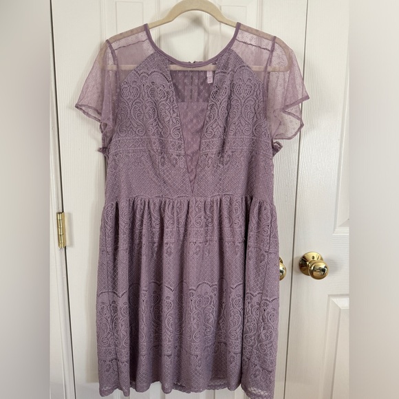 Xhilaration Fairy Goth Lace Cocktail Dress Violet Purple Y2K Women’s XXL - Picture 3 of 16